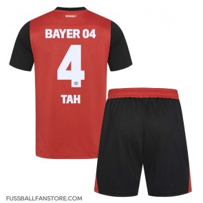 Bayer Leverkusen Jonathan Tah #4 Replik Heimtrikot Kinder 2024-25 Kurzarm (+ Kurze Hosen)